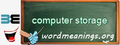 WordMeaning blackboard for computer storage